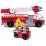 PAW Patrol - Pat Patrouille - Camion De Pompiers Fire Rescue - Voiture Figurine Marcus À Collectionner - Effets Sonores Et Lumin