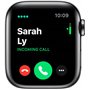 Apple Watch Series 4 (GPS + Cellulaire, 44MM) - Coque Acier Inoxydable Noir Sidéral avec Bracelet de Sport Noir (Reconditionné)
