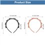 2 Pièces Serre Têtes avec Pinces Épingle à Cheveux à Double Frange Hairpin Headband Serre Tete Pince Bijoux Cheveux Pinces à Che