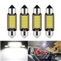 4pcs C5W LED Festoon Ampoules 38mm 39mm Canbus 12V 6000K Blanc Super Brillant pour éclairage intérieur de voiture et Feux de pla