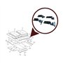 Bross Auto Parts BSR501 Clips coulissants pour rideau de toit ouvrant A2118950105 A2118950205 Compatible avec Mercedes C W203 E 