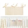 JAONLD Suspendu Organisateur de Couches Rangement Suspendu Lit Bebe