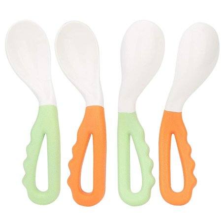 2pcs bébé cuillère alimentation ustensiles de formation d'auto-alimentation pour nourrissons alimentation alimentation formation