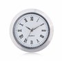 Shoppewatch Mini Horloge Insert à Mouvement à Quartz Rond 1 7/16 (35 mm) Miniature Horloge s'adapter à Cadran Blanc Argenté Cadr