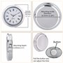 Shoppewatch Mini Horloge Insert à Mouvement à Quartz Rond 1 7/16 (35 mm) Miniature Horloge s'adapter à Cadran Blanc Argenté Cadr
