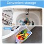 ODIWEN Organisateur de jouets de bain, Rangement Jouet Baignoire avec 2 compartiments, Sac de rangement de jouets de bain, Range