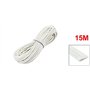 sourcingmap Câble Haute Température 15 Mètres 2mm2 230C Fil Haute Température Tressé en Silicone Flexible blanc
