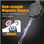 Porte Clé Rétractable, 2pcs Mousqueton Robuste avec Fermeture Magnétique & Mousqueton Multifonction Tactique Enrouleur d’Identif