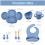 8 Pièces Assiette Ventouse pour Bébé Assiette Enfant avec Ventouse