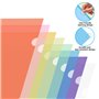 Set de 42 pochette plastique A4 ouvertes sur le côté – pochette A4 colorée en 8 couleurs – pochette transparente claire – pochet