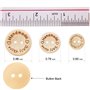 Pinowu 150pcs boutons ronds en bois faits à la main avec amour pour décoration artisanale 2 trous 15-20-25mm