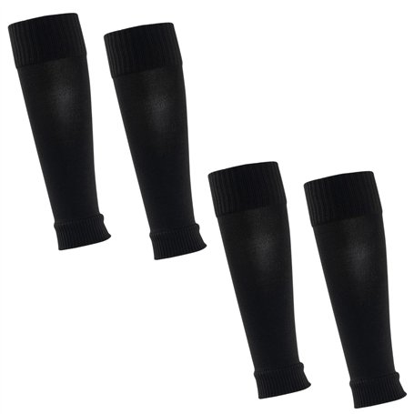 MAXQUU Lot de 2 paires de chaussettes de football noires de 40 cm pour homme