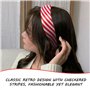 2 Pièces De Bandes De Cheveux Larges Pour Femmes Et 2 Bagues À Cheveux À Carreaux, Accessoires De Cheveux Rétro, Accessoires De