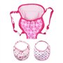 NyxSeat Porte-poupée 1 pièce avec 2 bandanas à salive - Porte-poupée - Bandoulière réglable - Mini jouet pour filles et garçons.