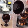 NyxSeat Bol à fondre au bain-marie 400 ml + 1 petite spatule en plastique – Casserole en acier inoxydable 304 pour chocolat, cho