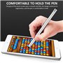 KRYMSON Lot de 3 stylets à double tête pour écran tactile en caoutchouc, stylet capacitif en métal pour tablette et smartphone,