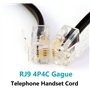 ERHUO Lot de 2 câbles enroulés pour combiné téléphonique 4P4C Noir 4 m Longueur 0,45 à 4 m RJ9