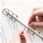 40 PCS Anneaux de Reliure Métalliques Anneaux Articulés 30mm Anneaux pour Connexion de Feuilles Anneaux de Clas