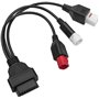 Dezanyc Adaptateur de diagnostic OBD2 3 en 1 pour moto à 3 broches 4 broches 6 broches compatible avec Yamaha
