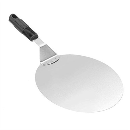 DMZK 10 Pouce Pelle à Pizza Ronde en Inox Avec Manche Anti-Chaude