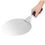 DMZK 10 Pouce Pelle à Pizza Ronde en Inox Avec Manche Anti-Chaude, Idéal Pour Les Gâteaux, Pizzas, Tartes