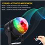 Lumières disco U 'King, télécommande DJ Party Lights 3 W 7 couleurs lumière stroboscopique activée par le son lumières de fête p