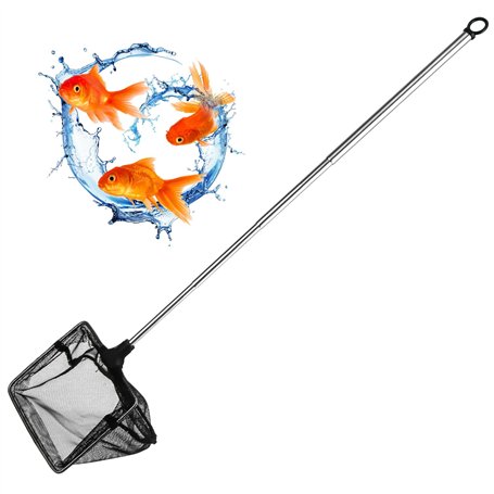 Filet pour la pêche en Aquarium Petit Épuisette pour la Pêche avec 15-45cm Longue Poignée Extensible