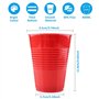 Vexillic Gobelet Plastique Reutilisable, 70 Pièces Gobelets Pong Anniversaire 400 ML pour Adultes pour pour Boissons Chaude Froi
