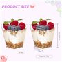 Vexillic Tasses à Dessert, 50 Pièces Gobelets à Dessert 150ml Verrine Dessert Transparent Coupes Carrés Réutilisables pour Tiram