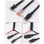 2 Ensembles de Connecteurs Séparateurs DT Câblage Deutsch 2 Broches Connecteurs Étanches Câble de Prolongation pour Pods LED Dou