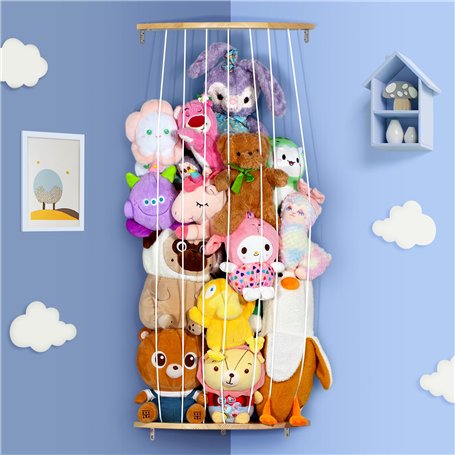 Rangement Peluche pour Animaux en Peluche - Économisez de l'espace Organisateur de Rangement pour Jouets - Support pour Animaux
