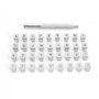 36pcs 13mm Jeu de Timbres en Cuir en Métal Vintage Alphabet Design 26 Lettres et 10 Chiffres Poinçon Outil de Maroquinerie DIY(3