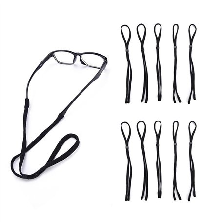 XFSRG 10 Pièces Cordon Lunettes Attache Chaine Réglable Sangles De Lunettes Universel Antidérapant En Nylon Élastique Pour Homme