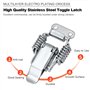 SPEACOUR 4 PCS Fermeture à Levier à Ressort en Acier Inoxydable Verrou de Tension Bascule Loquet de Tension Serrure à Levier de