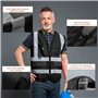 Gilet de sécurité réfléchissant haute visibilité avec poches zippées sur le devant - Conforme aux normes ANSI/ISEA