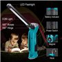 KLARUS Lampe de travail LED 550 lumens rechargeable, rotation à 180 ° + pliable à 180 °, 7 modes Lampe de poche LED pour réparat