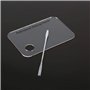Palette de maquillage Spatule Clear Acrylic Makeup Nail Art Cosmetic Mixing Palette & Stainless Spatula Tool Set, for Makeup/Nai