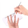 Palette de maquillage Spatule Clear Acrylic Makeup Nail Art Cosmetic Mixing Palette & Stainless Spatula Tool Set, for Makeup/Nai
