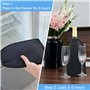 LWMLWM - Rafraîchisseur à vin - Manchettes de refroidissement pour vin, champagne, bouteilles, tissu imperméable en nylon noir