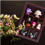 GMFrames - Vitrine de roche, organisez vos pierres précieuses sur 9 grilles, présentoir en verre, boîte de rangement en verre de