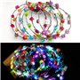 Vegena Couronne de Fleurs LED: 12 pièces Couronnes Fleuries Lumineuses, Diadème LED pour Décoration de Soirées Mariage (Papier, 