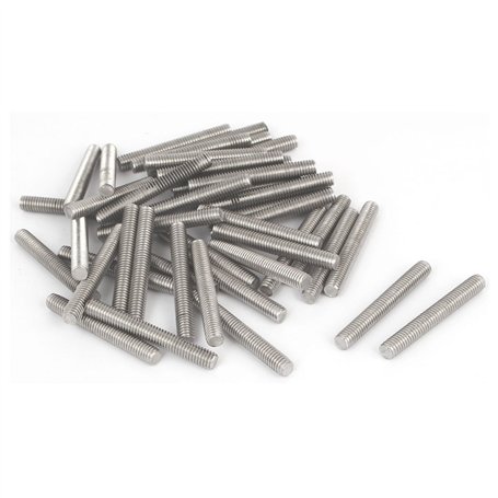 sourcing map Tige Filetée M6x45mm fileté mâle acier inoxydable 304 goujons 20pcs