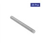 sourcing map Tige Filetée M5x50mm Acier inoxydable 304 entièrement filetée tige Ton argent goujons 20pcs