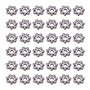 PandaHall Lot de 200 Perles Separateurs/Intercalaires en Alliage Couleur Argent Antique Flocon De Neige 4x1