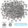 PandaHall Lot de 200 Perles Separateurs/Intercalaires en Alliage Couleur Argent Antique Flocon De Neige 4x1,5mm