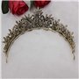 Frcolor 1 pc Vintage Baroque Couronne Alliage Coiffure Tiare De Mariée Hairband Accessoire De Cheveux De Mariage Bandeau (Noir)