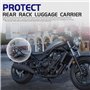 Lorababer Porte-Bagages arrière Noir pour Moto, étagère de Support pour siège Solo Porte-Bagages adapté pour H-Onda CMX Rebel 30