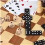 ZYEKIU 12 Pièces Dés en Bois Cubes Jeu 6 Faces Grand Cube, 25 mm et 30 mm Gros Dés en Bois Naturel, Robustes et Légers, pour Le