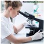 Lot de 100 lames de microscope en verre - 25,4 x 76,2 mm - Accessoires pour microscope - Lames pré-nettoyées - Avec 5 compte-gou