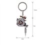 Portable en alliage de zinc en métal mini tatouage machine porte-clés pendentif tatouage dispositif ornement